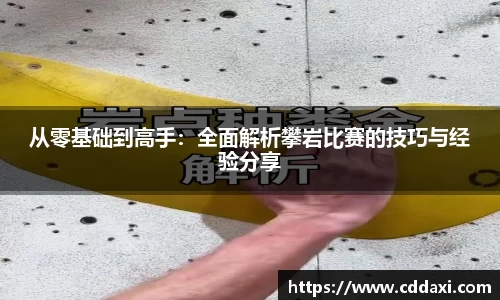 mksports体育从零基础到高手：全面解析攀岩比赛的技巧与经验分享